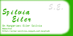 szilvia eiler business card